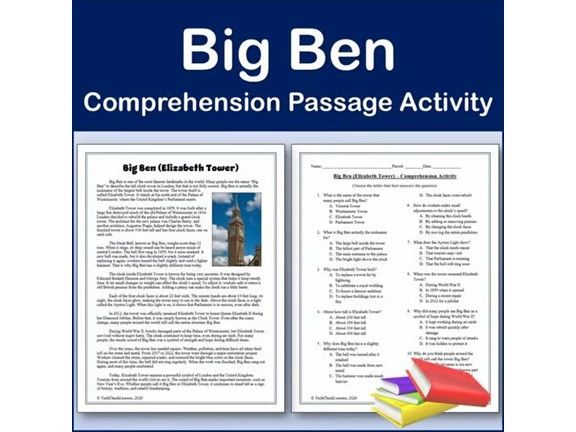 Big Ben | International Landmarks Reading Comp Passage & Activity Editable
