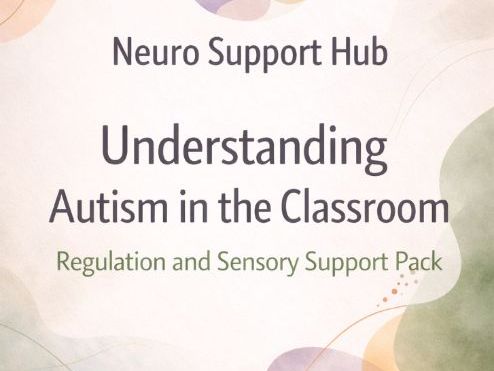 Understanding Autism in the Classroom – Teacher Guide & Regulation Support Strategies