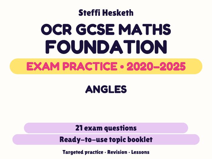 OCR GCSE Maths Foundation: Angles Exam Questions | 2020-2025