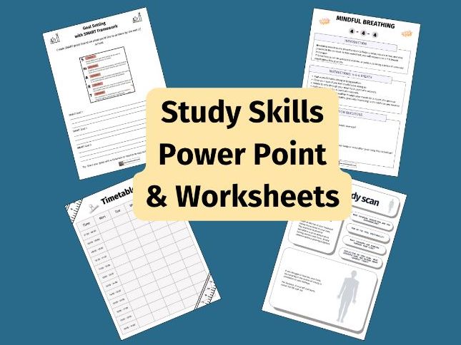 Study Skills PowerPoint & Worksheets
