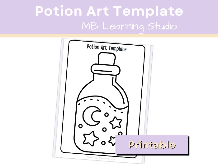 Halloween Potion Art Template – Spooky Craft Activity for EYFS, KS1 & Kindergarten