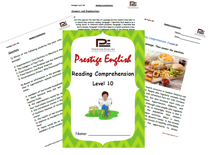 Reading Comprehension Book - Level 10
