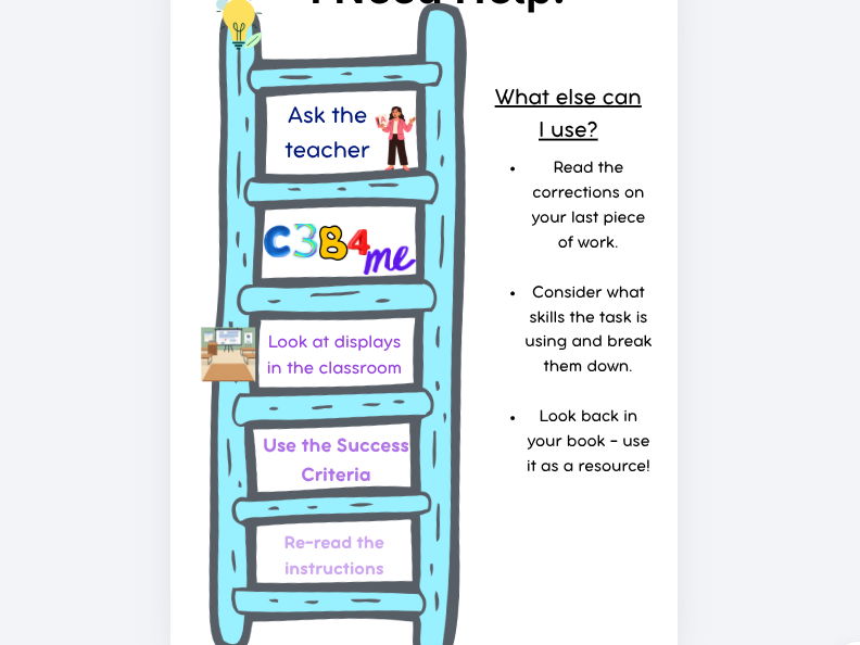 Visual Support Ladder Support Ladder Visual | Teaching Resources