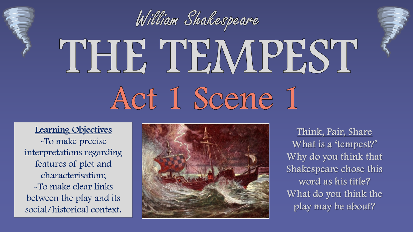 the tempest act 1 essay