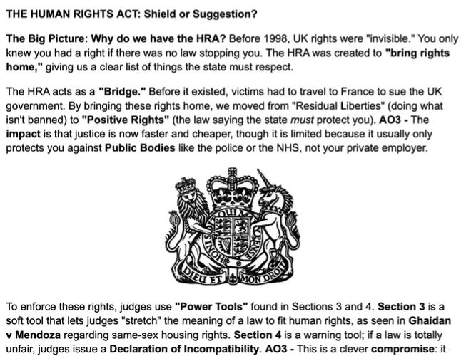 Human Rights Law - Essay Planning & AO3 Debate Pack (WJEC/AQA/OCR)