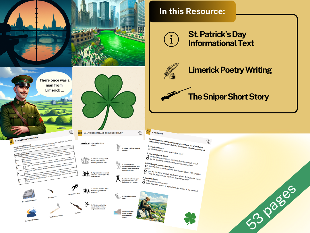 St. Patrick's Day Bundle - Short Story / Poetry Writing / Informational Text