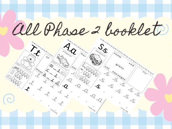 Pre-Cursive  Phase 2 Phonics Booklet  - (All sounds)
