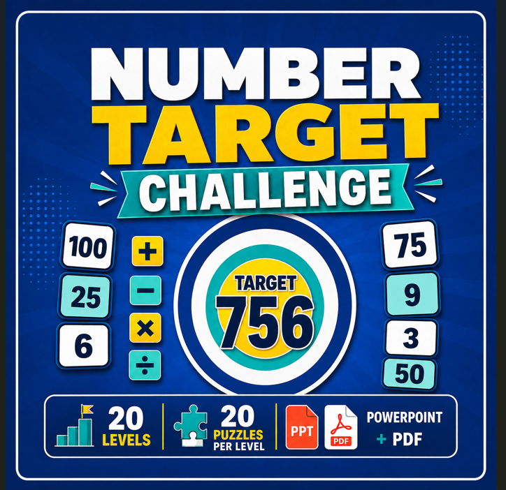 Number Target Challenge Expert Bundle Levels 16–20 | 100 Maths Puzzles