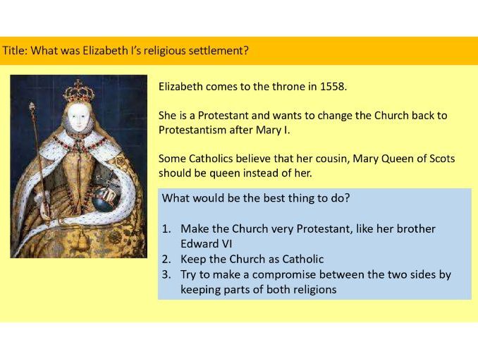 Elizabeth I's Religious Settlement