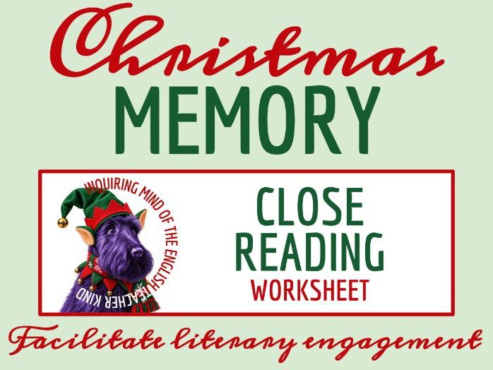 "A Christmas Memory" by Truman Capote Literary Analysis Worksheet | Short Story