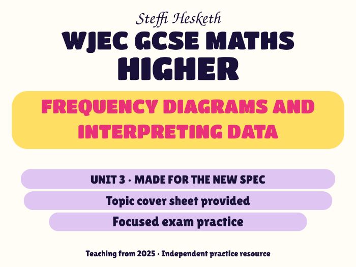 WJEC New Spec Maths Higher Unit 3: Frequency diagrams and interpreting data