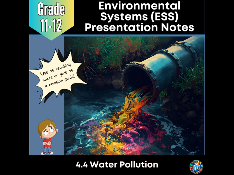 IB DP ESS 4.4 Water Pollution - Teaching Notes & PowerPoint 2026