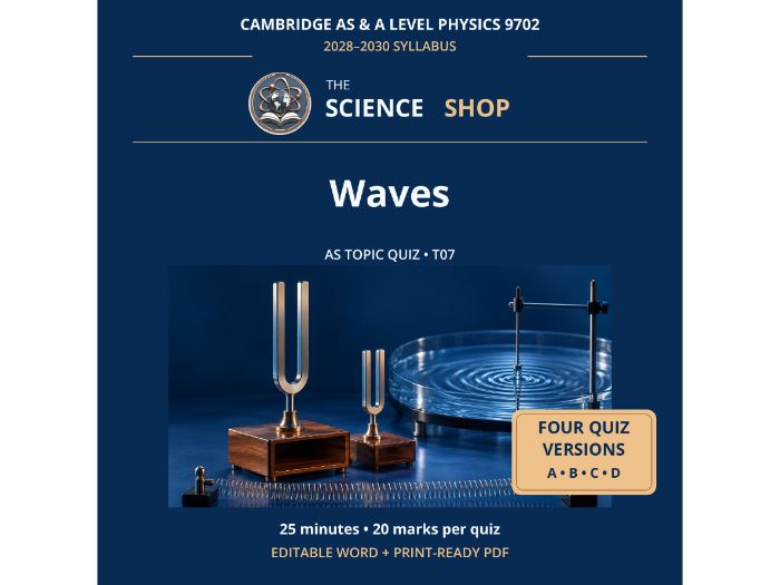 Waves | Cambridge AS Physics 9702 | 4 Revision Quizzes