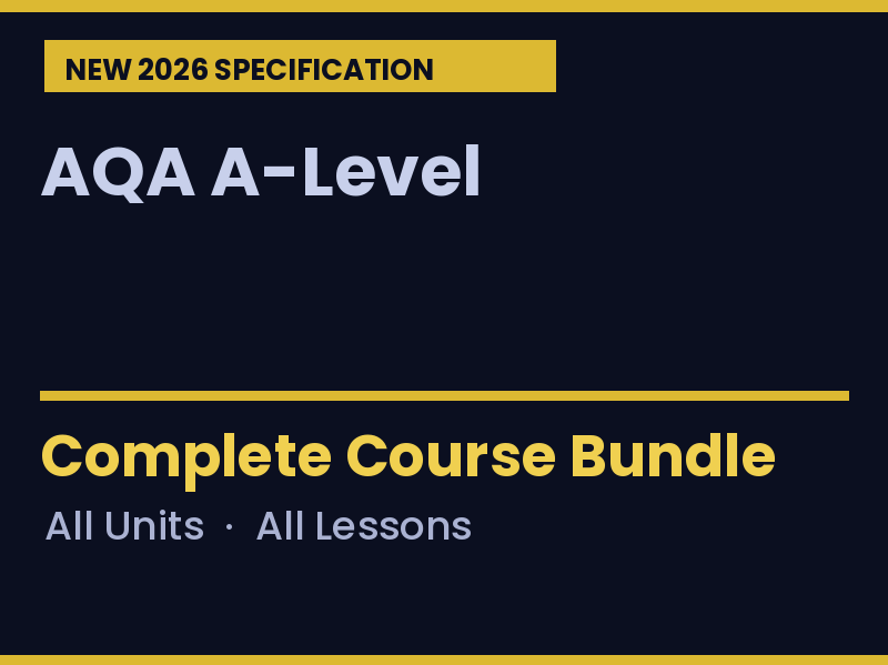 NEW 2026 AQA A-Level Business 7137/7138 – Full course Bundle (All Lessons)