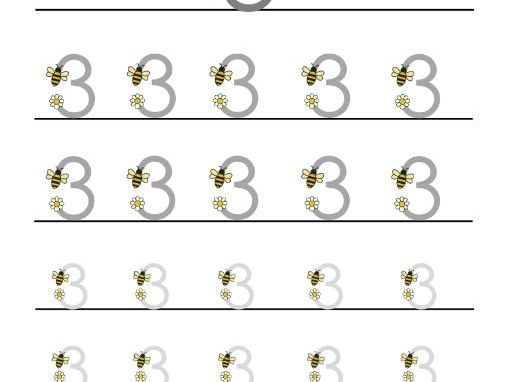 Number formation - EYFS - Number 3
