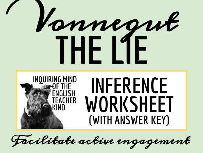"The Lie" by Kurt Vonnegut Close Reading Analysis Worksheet and Answer Key