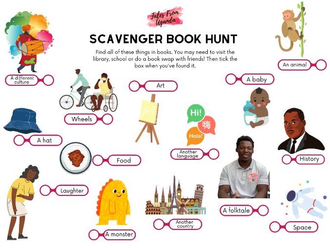 Reading activities (Scavenger Hunt & Book Review)