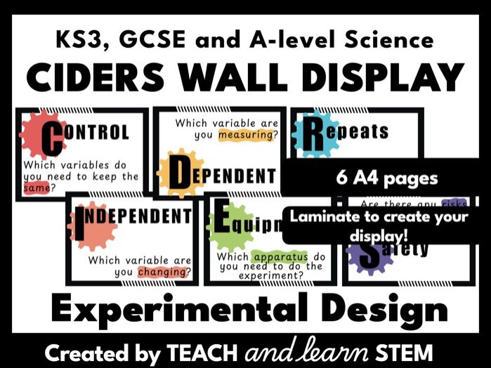 CIDERS Wall Display | Science Experimental Design