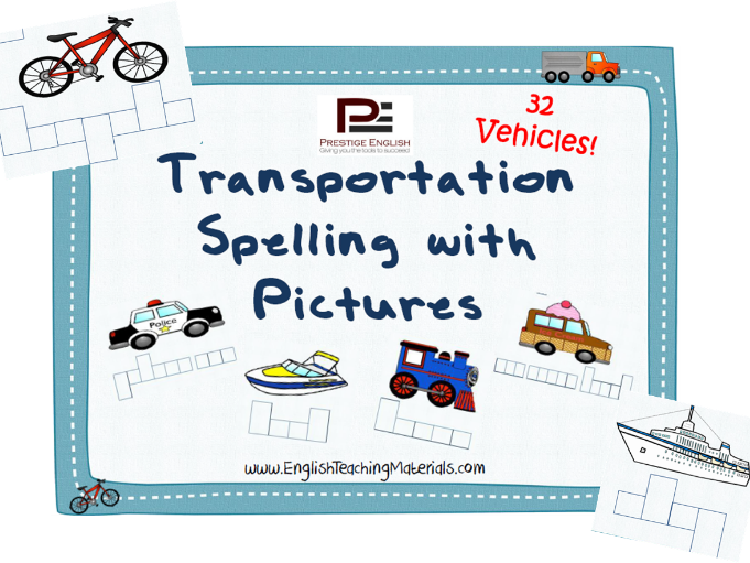 Transportation Spelling with Pictures