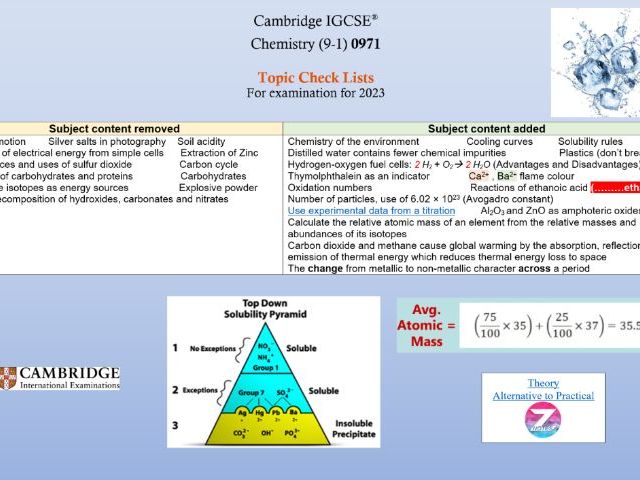 IGCSE Cambridge complete notes and checklist