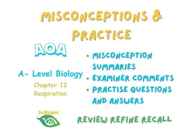 AQA A Level Biology Misconceptions & Practice 2026 Chapter 12 Respiration