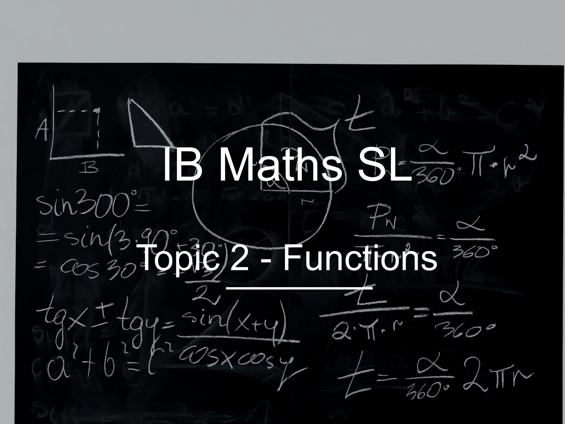 IB Math AI Unit 2 - Functions Slidedeck Bundle