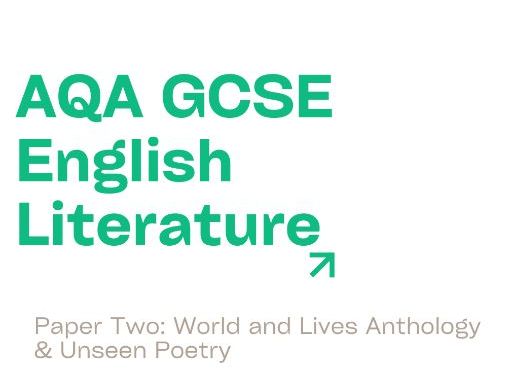 AQA GCSE English Literature Paper Two World and Lives & Unseen Questions Past Paper Workbook
