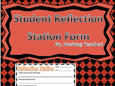 Student Reflection Station Form Template