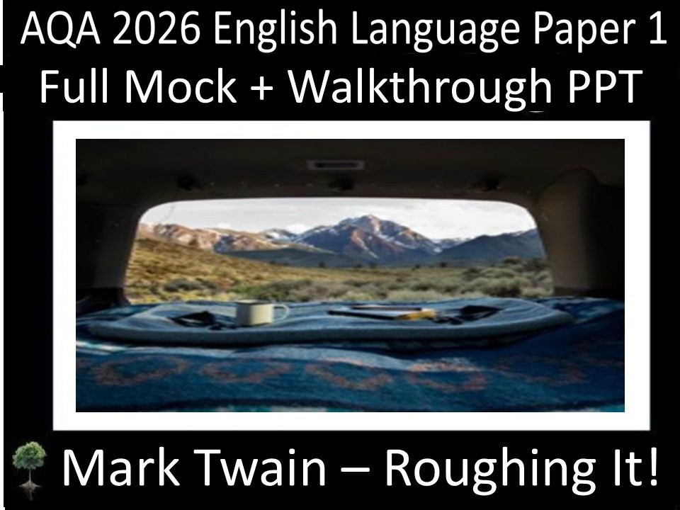 AQA 2026 English Language Paper 1 | Full Mock Exam + Walkthrough PPT | (Twa)