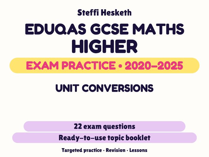 Eduqas GCSE Maths Higher: Unit conversions Exam Questions | 2020-2025