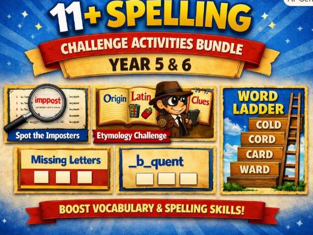 11+ Spelling Activities Bundle - Year 5 & 6 (8 Documents)