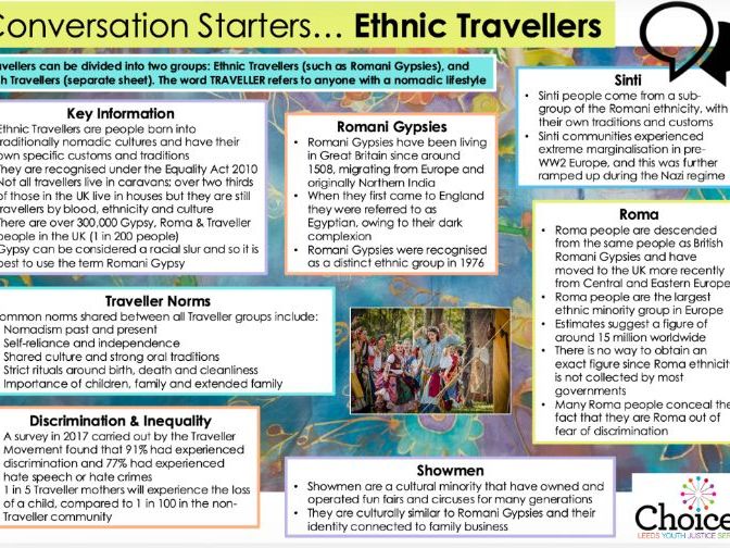 Fact Sheet – Ethnic Travellers - Conversation Starters - Key Information