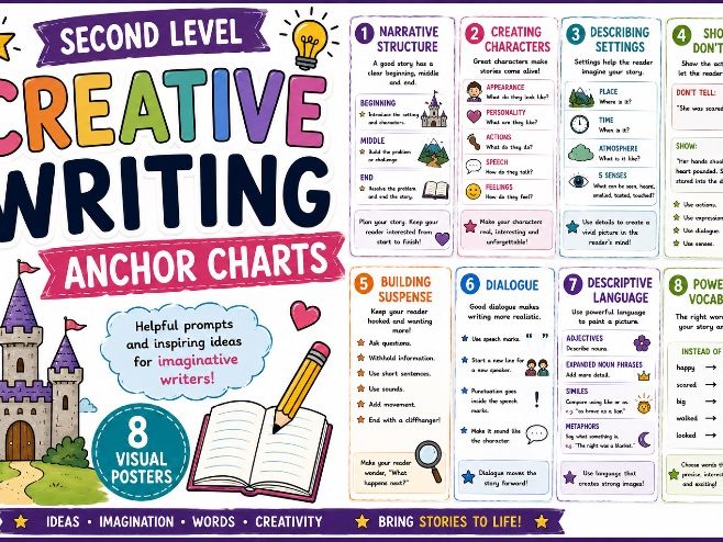 Creative Writing Second Level/KS2 Anchor Charts