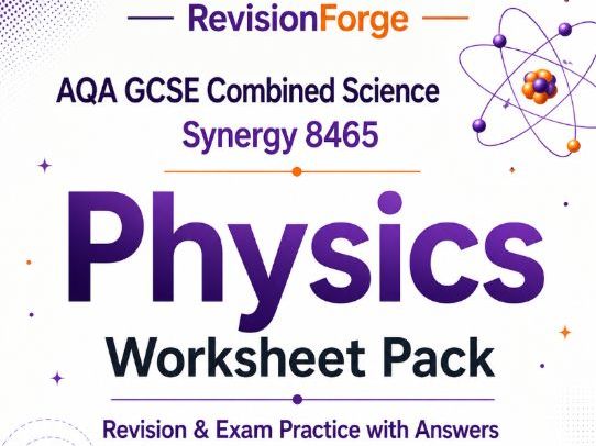 AQA Synergy 8465 Physics Worksheet Pack + Mark Schemes