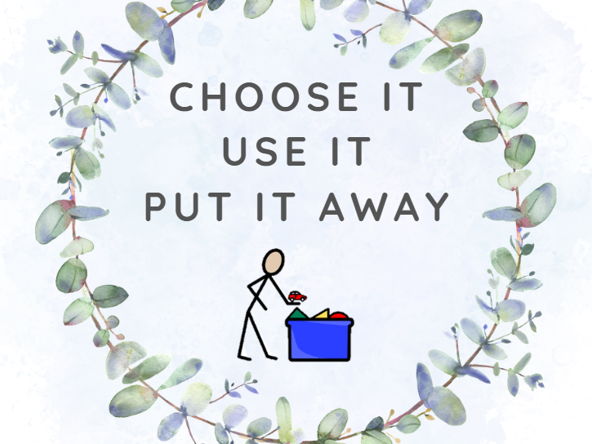 Choose it, Use it, Put it Away Sign