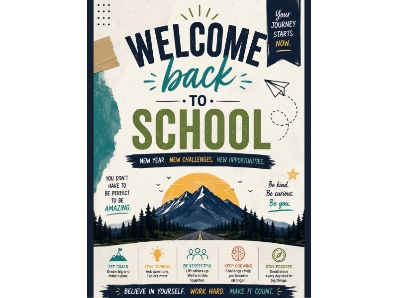 Welcome Back to School Classroom Poster 18"x24