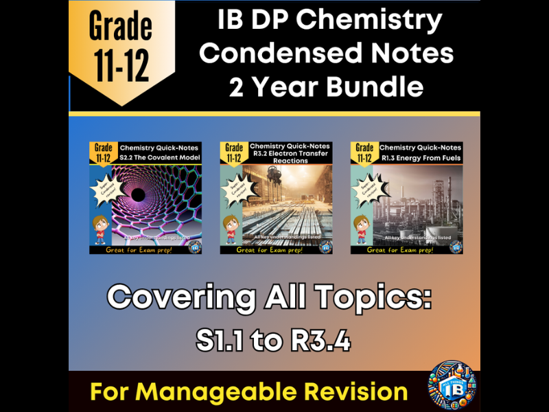 IB DP Chemistry Bundle: Two Year Quick-Notes Condensed Study Guides - 2026