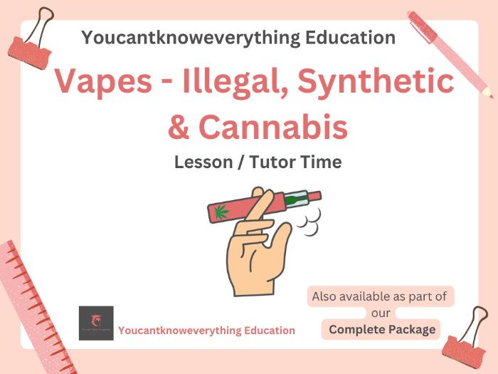 Vapes - Illegal, Synthetic and Cannabis Tutor Time