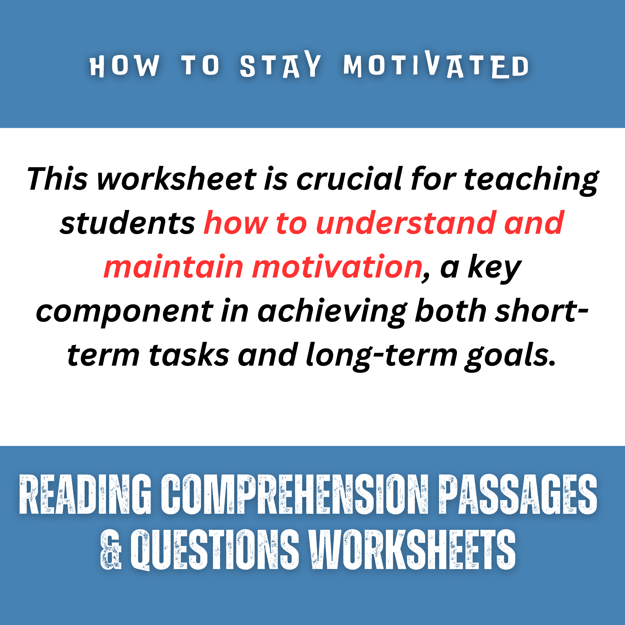 How to Stay Motivated -Psychology and Human Behavior Reading ...