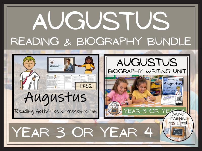 Augustus Reading Comprehension & Biography Bundle | LKS2
