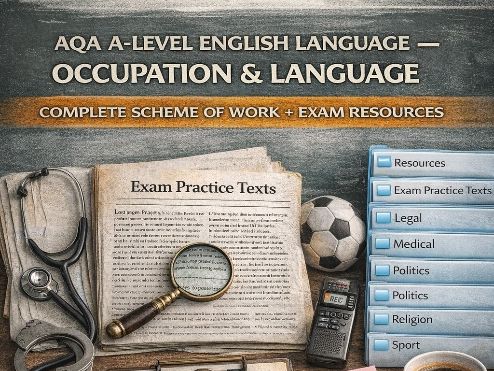 AQA A-Level English Language – Occupation & Language (Paper 2) | Complete Scheme of Work