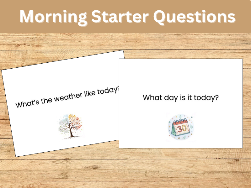 Morning Starter Questions – Set of 50 Cards | Daily Conversation Prompts for Kids