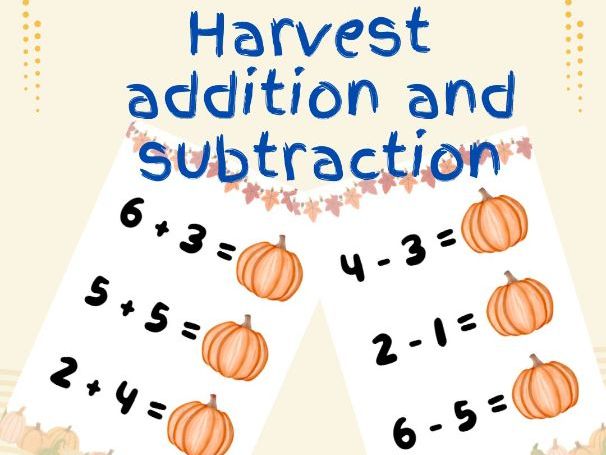 Addition and subtraction to 10- Autumn theme
