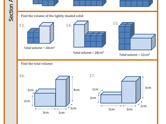 Volume of composite solids