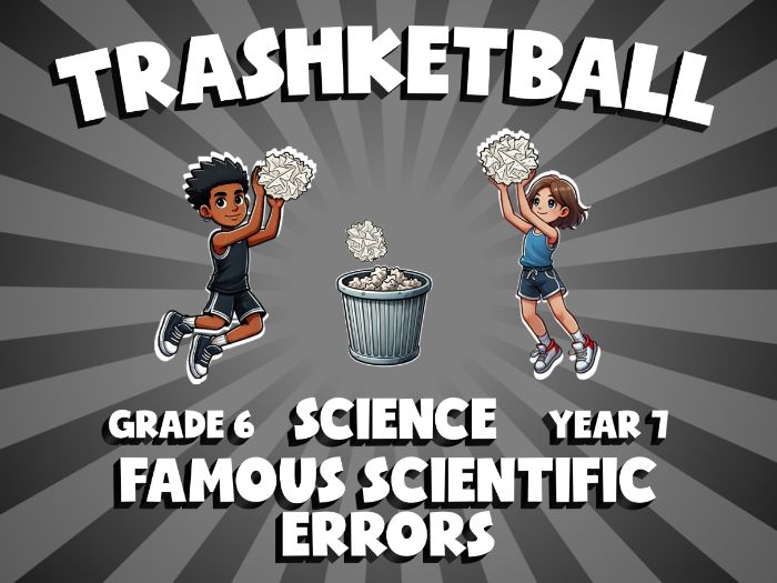 Famous Scientific Errors TRASHKETBALL Science Game | No-Prep Year 7 Review Activity