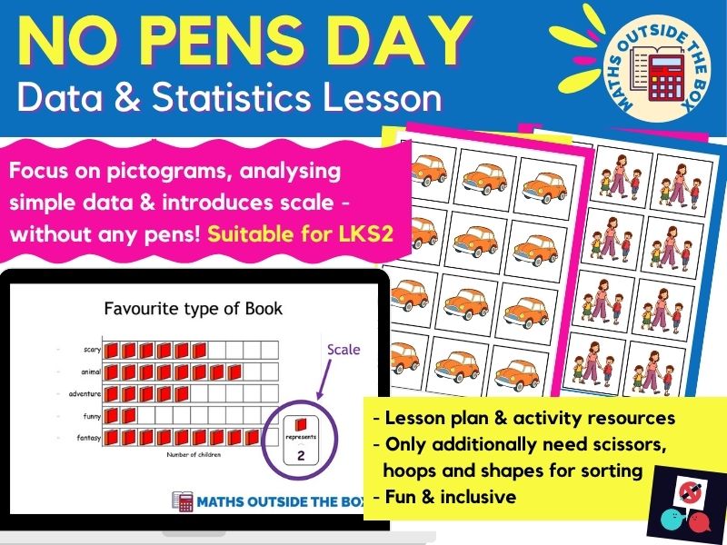 NO PENS DAY: Data & Statistics Lesson (LKS2)