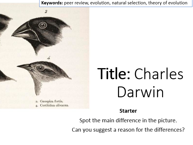 AQA Activate 2 Charles Darwin [Including video link and related worksheet]