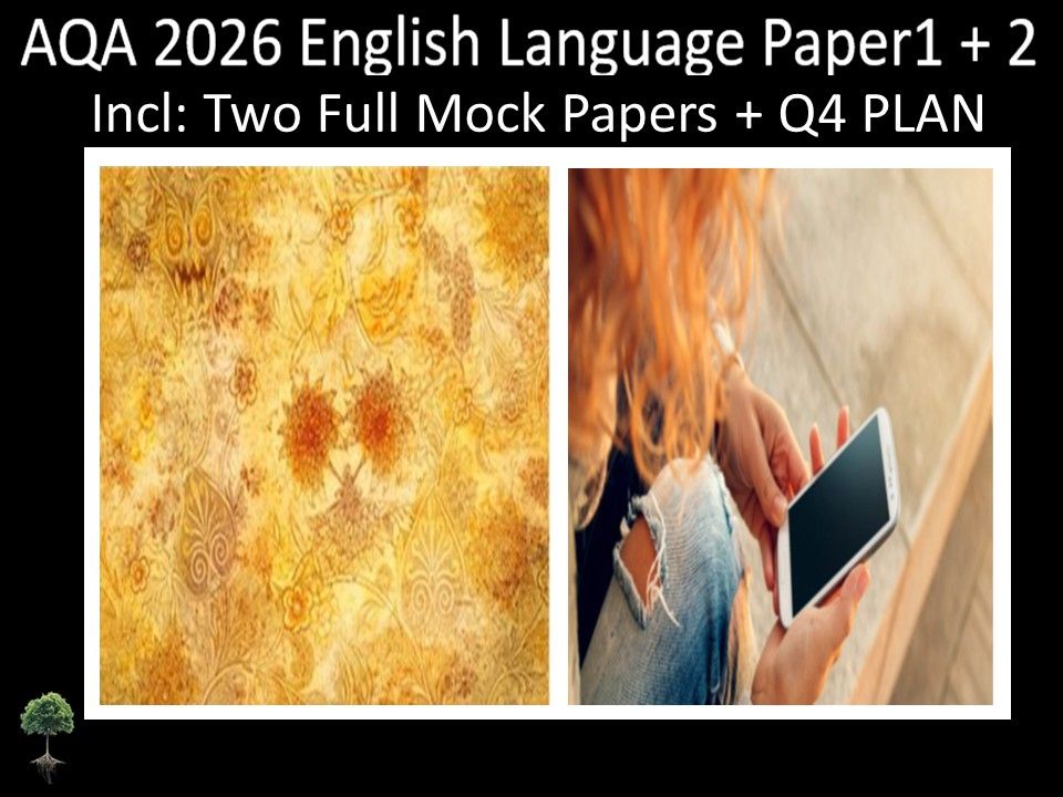 Two AQA 2026 GCSE English Language Paper 1 + 2 Mocks | Q4 Plan