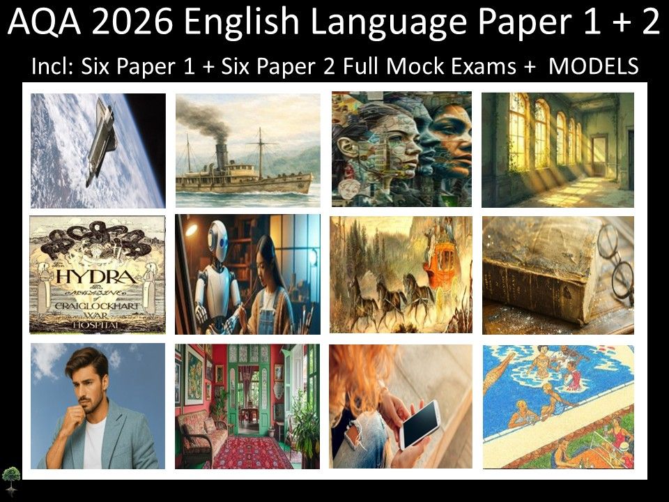 Twelve AQA 2026 GCSE English Language Paper 1 + 2 Mocks | MODELS