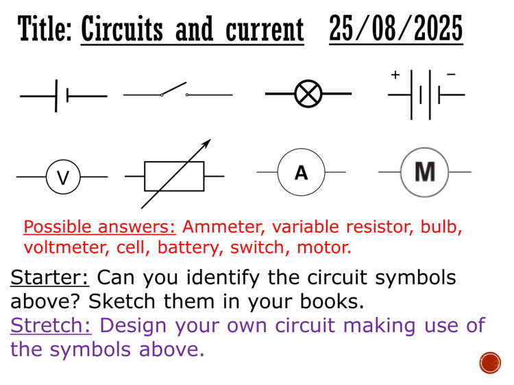 Circuits and current - complete lesson (KS3)
